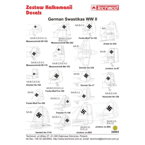 Techmod 32003 German Swastikas WW II