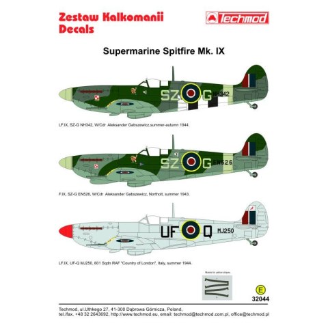 Techmod 32044 Spitfire Mk IX Techmod 32044 Spitfire Mk IX