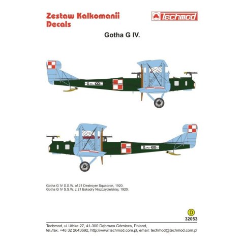 Techmod 32053 Gotha G IV Techmod 32053 Gotha G IV