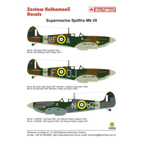 Techmod 32056 Spitfire Mk I/IIb Techmod 32056 Spitfire Mk I/IIb