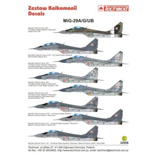 Techmod 32058 MiG-29 A/G/UB