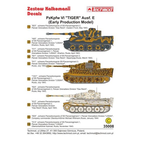 Techmod 35008 Pzkpfw VI TIGER I Early