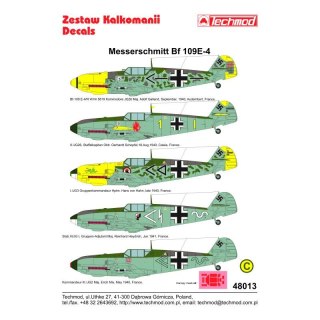 Techmod 48013 Messerschmitt Bf-109E-4