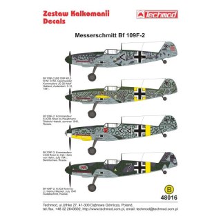 Techmod 48016 Messerschmitt Bf-109F-2