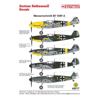 Techmod 48017 Messerschmitt Bf-109F-4