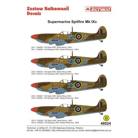 Techmod 48024 Spitfire Mk IX