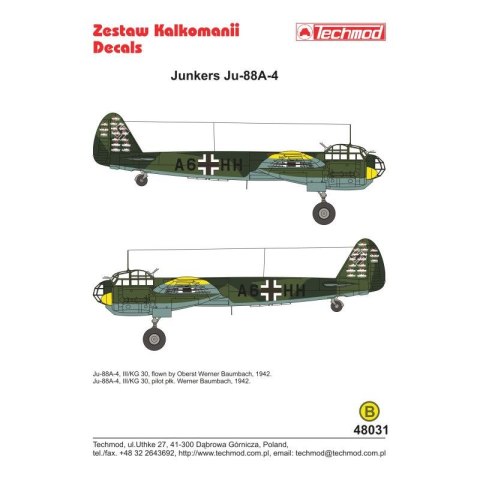 Techmod 48031 Junkers Ju-88A-4