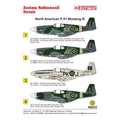 Techmod 48033 P-51 Mustang III