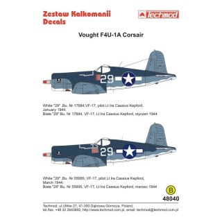 Techmod 48040 Corsair F4U-1A