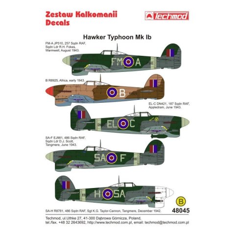 Techmod 48045 Typhoon Mk Ib Techmod 48045 Typhoon Mk Ib