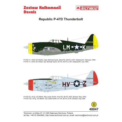 Techmod 48047 Republic P-47 Razorback