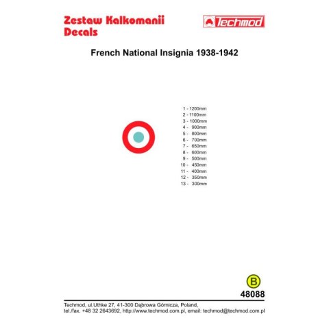 Techmod 48088 French National Insignia