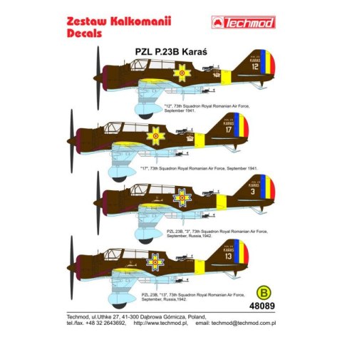 Techmod 48089 PZL-23B Karaś Techmod 48089 PZL-23B Karaś