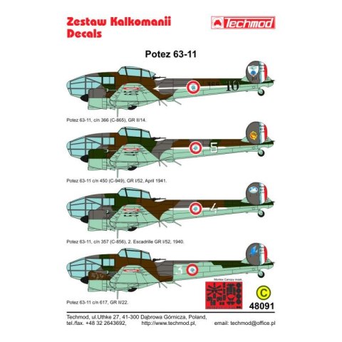 Techmod 48091 Potez 63-11 Techmod 48091 Potez 63-11