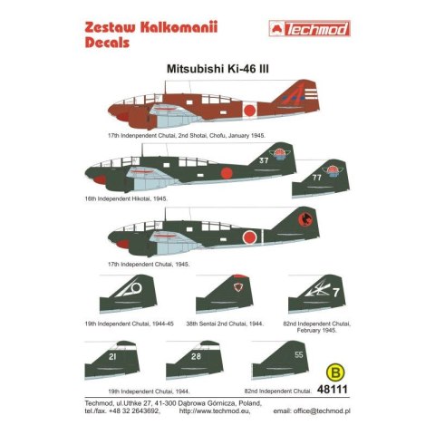 Techmod 48111 Ki-46 III Dinah
