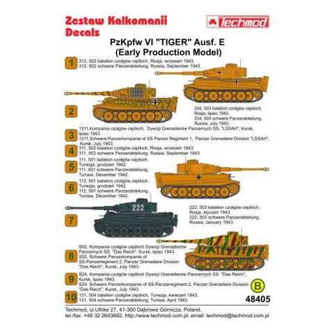 Techmod 48405 Pzkpfw VI Tiger Early Techmod 48405 Pzkpfw VI Tiger Early