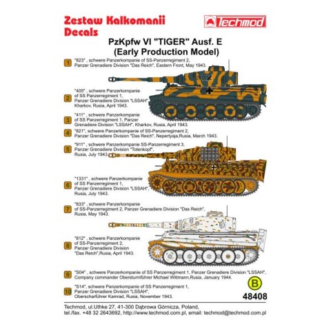 Techmod 48408 Pzkpfw VI Tiger Early Techmod 48408 Pzkpfw VI Tiger Early