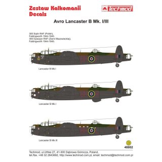 Techmod 48802 Lancaster B Mk.I/III