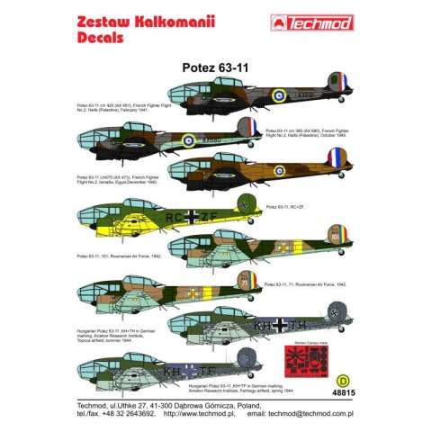 Techmod 48815 Potez 63-11 Techmod 48815 Potez 63-11