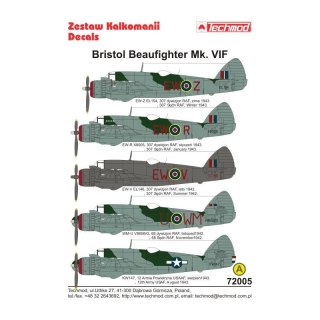 Techmod 72005 Beaufighter Mk. VI F