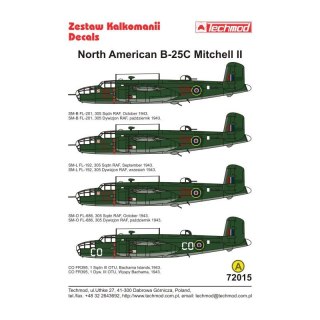 Techmod 72015 B-25C Mitchell II
