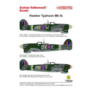 Techmod 72034 Hawker Typhoon Mk IB