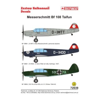 Techmod 72039 Messerschmitt Bf-108 Taifun