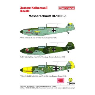Techmod 72049 Messerschmitt Bf-109E-3