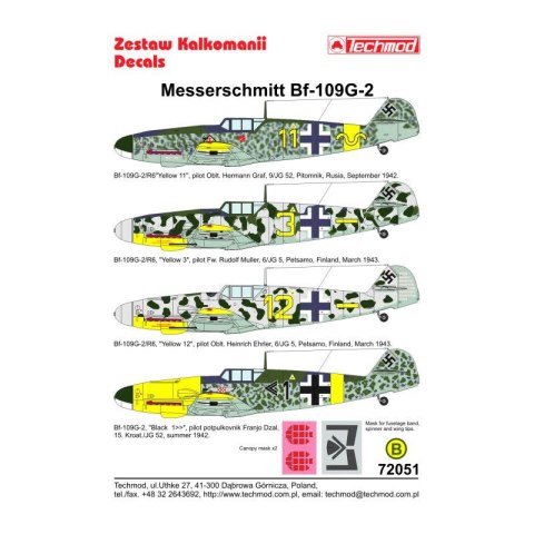 Techmod 72051 Messerschmitt Bf-109G-2 Techmod 72051 Messerschmitt Bf-109G-2