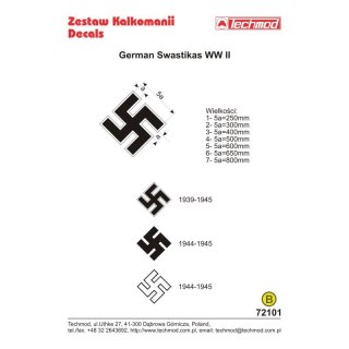 Techmod 72101 German Swastikas WW II