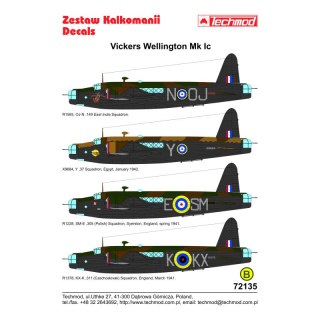 Techmod 72135 Wellington Mk Ic