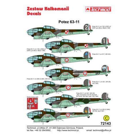 Techmod 72143 Potez 63-11 Techmod 72143 Potez 63-11