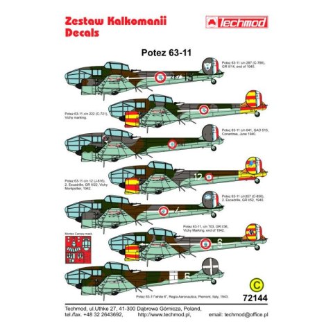Techmod 72144 Potez 63-11