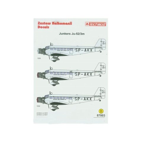 Techmod 87003 JU-52 PLL LOT Techmod 87003 JU-52 PLL LOT