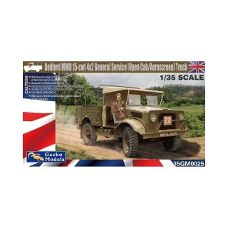 Gecko Models 35GM0025 Bedford MWD 15-cwt 4x2 General Service (Open Cab/Aeroscreen) Truck