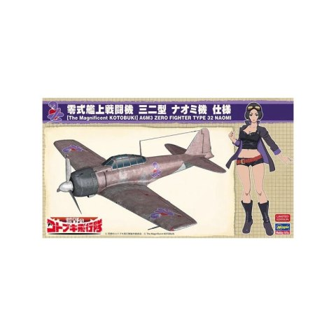 Hasegawa SP407-52207 The Magnificent Kotobuki Mitsubishi A6M3 Zero Fighter Type 32 `Naomi`