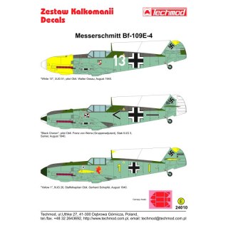 Techmod 24010 Messerschmitt Bf-109E-4