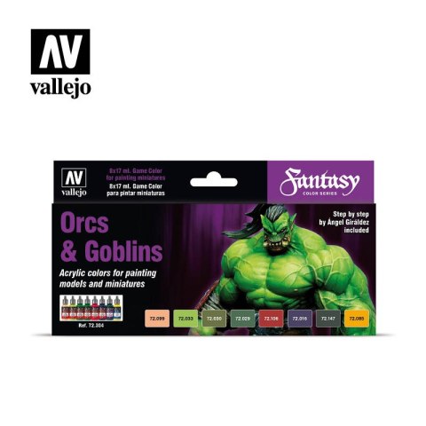 Vallejo 72304 Zestaw 8 farb Geme - Orc & Goblins Vallejo 72304 Zestaw 8 farb Geme - Orc & Goblins