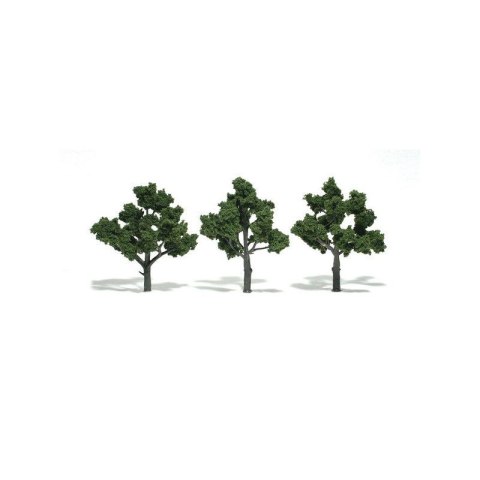 Woodland WTR1510 4-5" Medium Green Trees 3/Pkg