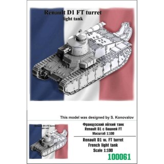 Zebrano Z100-061 Renault D1 w. FT turret French light tank