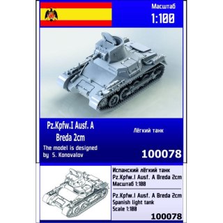 Zebrano Z100-078 Pz.Kpfw.I Ausf. A Breda 2cm