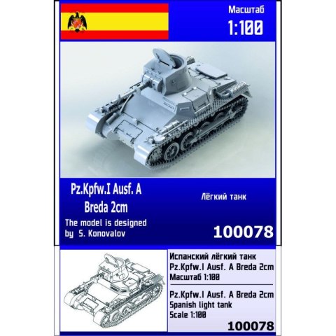 Zebrano Z100-078 Pz.Kpfw.I Ausf. A Breda 2cm Zebrano Z100-078 Pz.Kpfw.I Ausf. A Breda 2cm