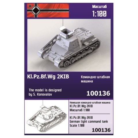 Zebrano Z100-136 Kl.Pz.Bf.Wg 2KIB German Light Command Tank Zebrano Z100-136 Kl.Pz.Bf.Wg 2KIB German Light Command Tank