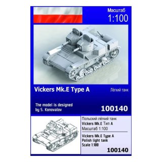 Zebrano Z100-140 Vickers Mk.E Type A Polish Light Tank