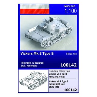 Zebrano Z100-142 Vickers Mk.E Type B Polish Light Tank