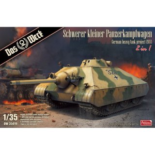 Das Werk DW35019 Schwerer kleiner Panzerkampfwagen German heavy tank project 1944 2 in 1