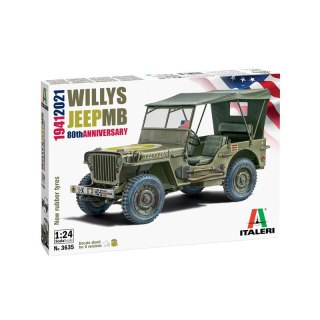Italeri 3635 1/24 Willys Jeep Mb 80th Year Anniversary