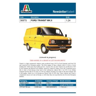 Italeri 3687 1/24 Ford Transit MK.II