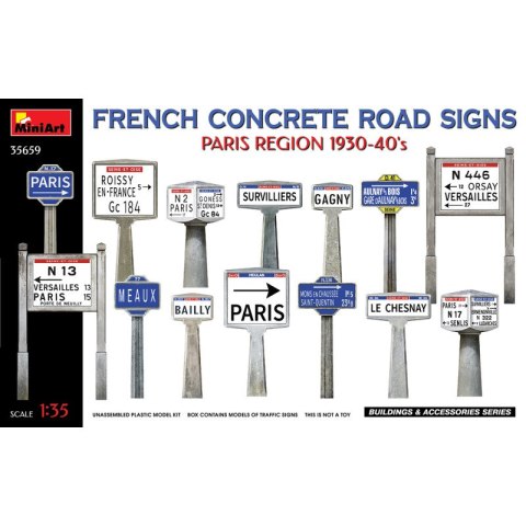Mini Art 35659 French Concrete Road Signs 30-40 Mini Art 35659 French Concrete Road Signs 30-40