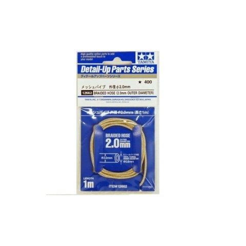 Tamiya 12662 Braided Hose 2mm Outer Dia